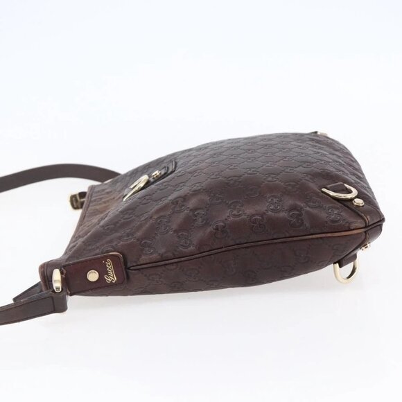 GUCCI Guccissima Abbey GG Canvas Bag Leather Bordeaux Gold 131326 Auth ep11342 - Picture 3 of 16